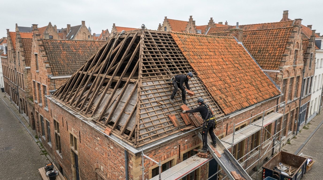 3. Oude dakbedekking verwijderen