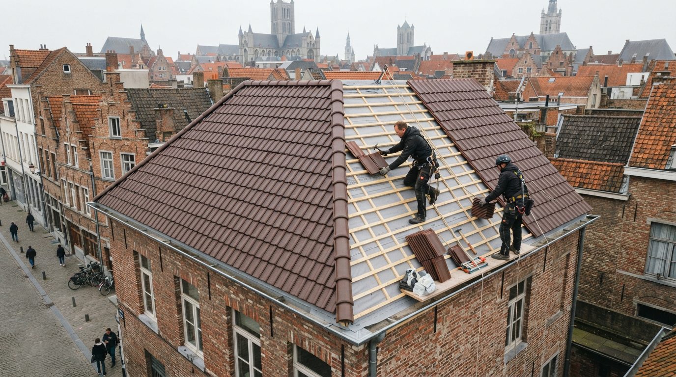 6. Nieuwe dakbedekking plaatsen