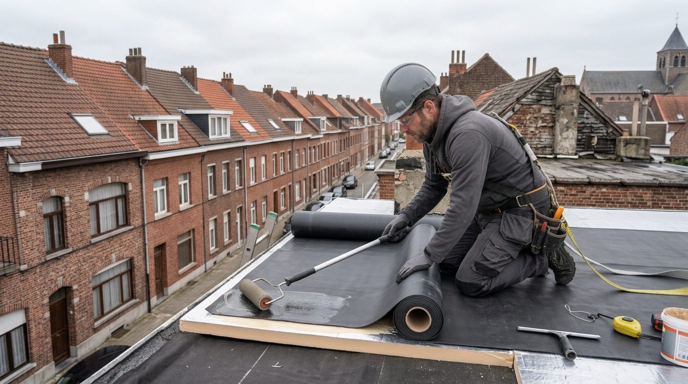 EPDM-membraan aanbrengen EPDM membraan aanbrengen