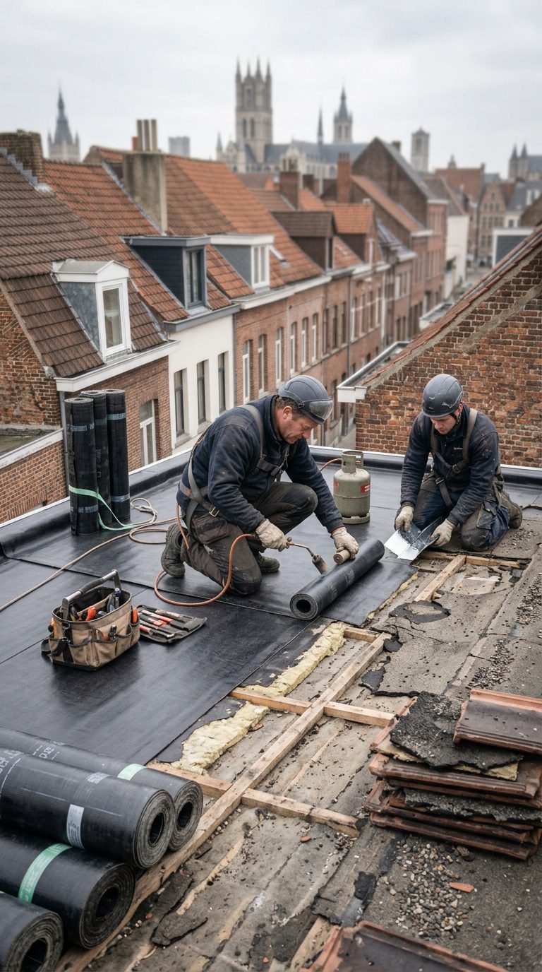 Een plat dak renoveren in Gent Plat dak in Gent