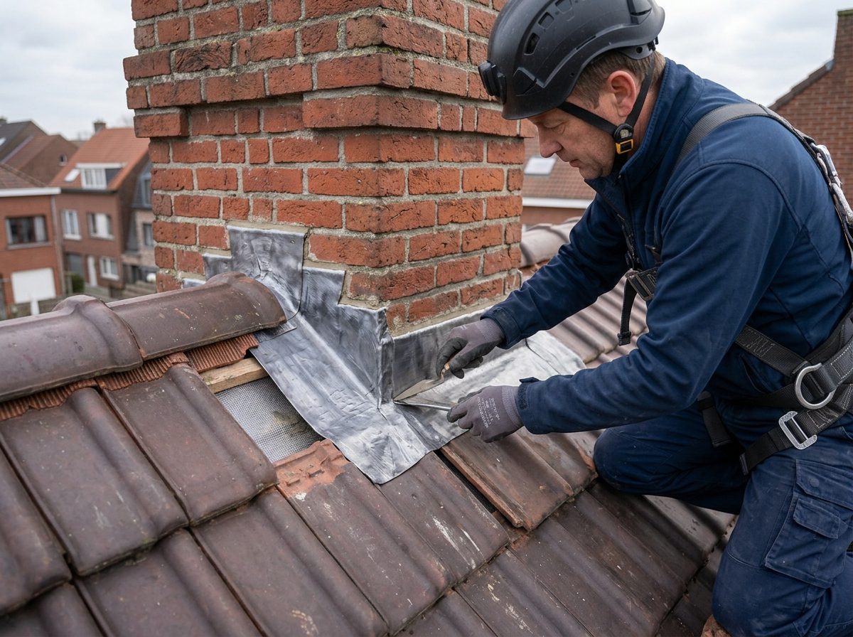 Herstelling rond schoorstenen Herstelling rond schoorstenen