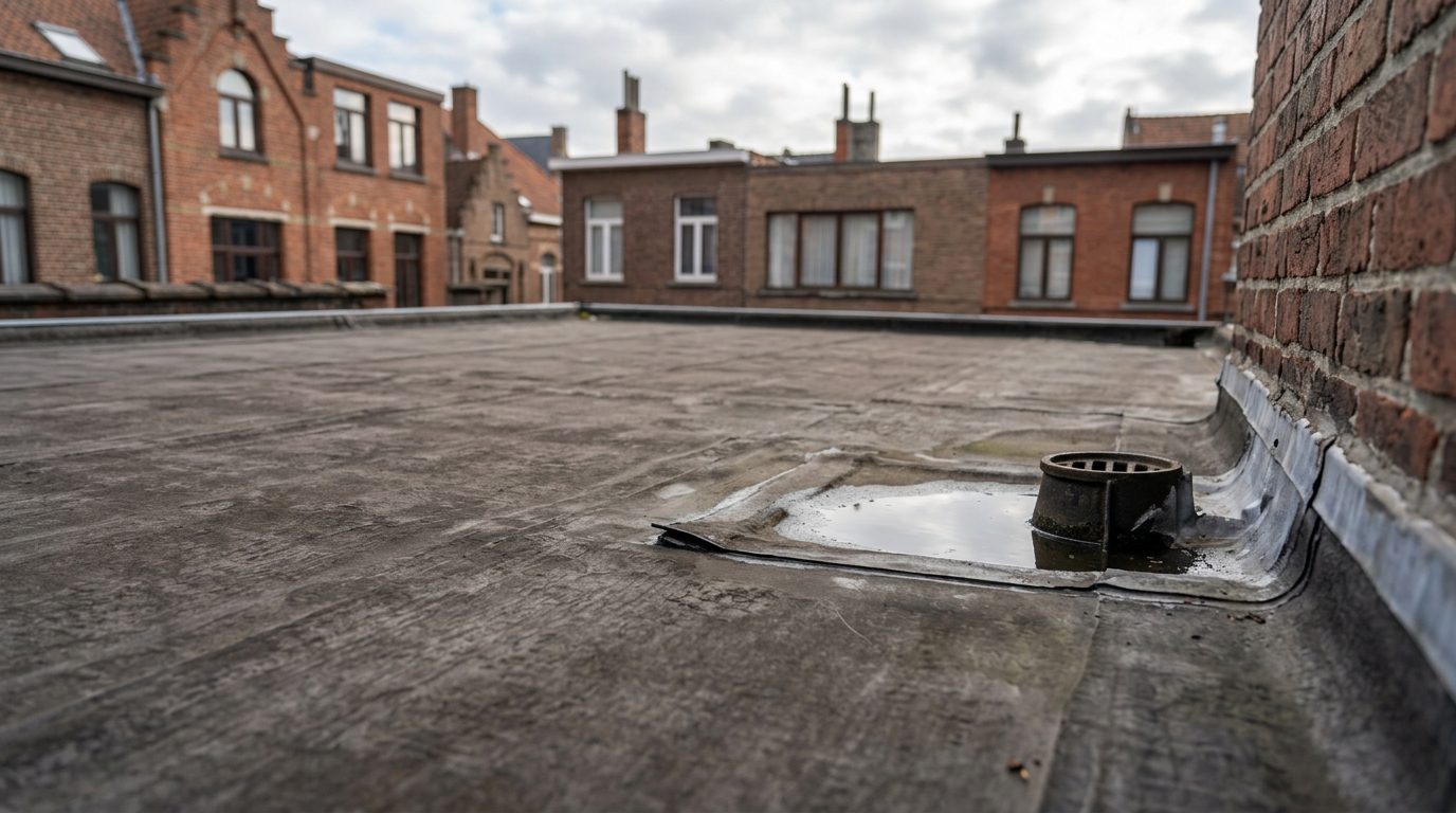 Lekkage aan een plat dak