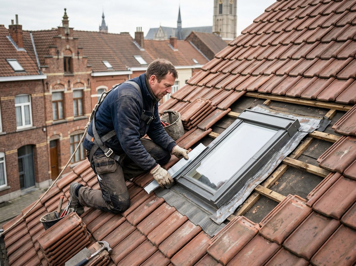 Lekkage rond een dakraam herstellen Lekkage rond een dakraam herstellen