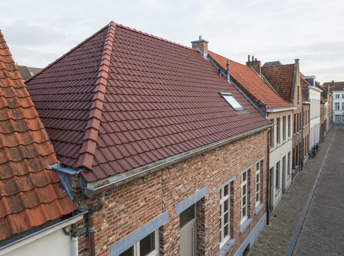 Nieuw hellend dak in Gent