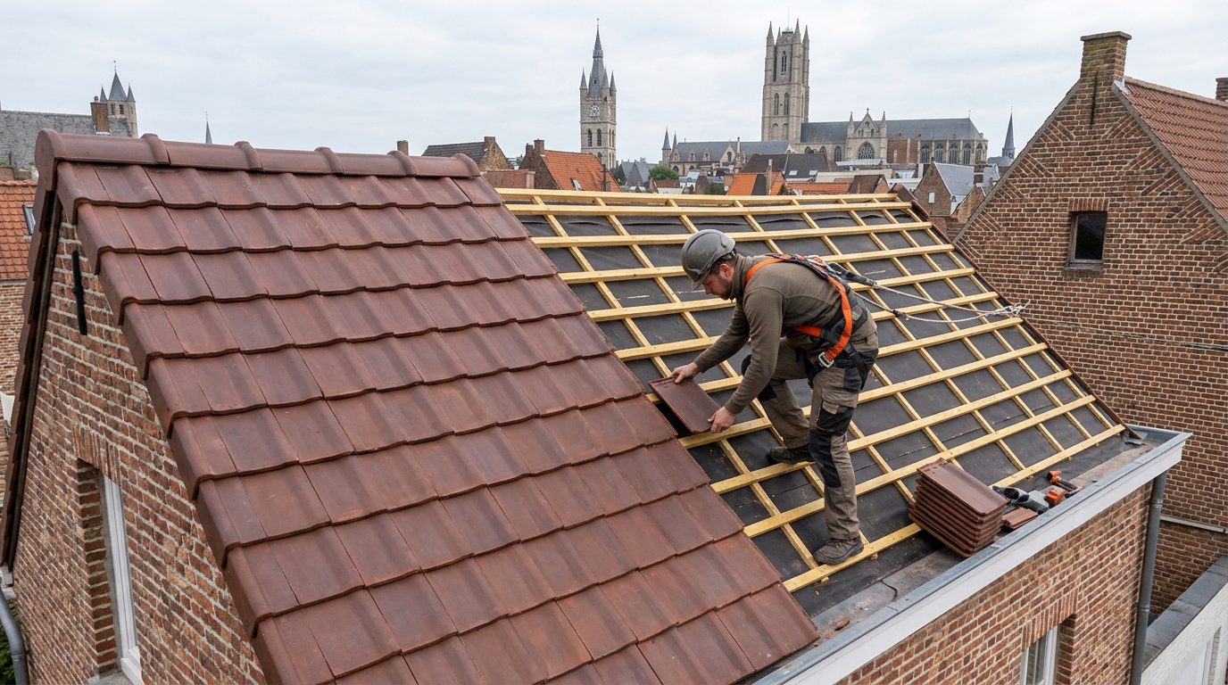 Nieuwe dakbedekking plaatsen
