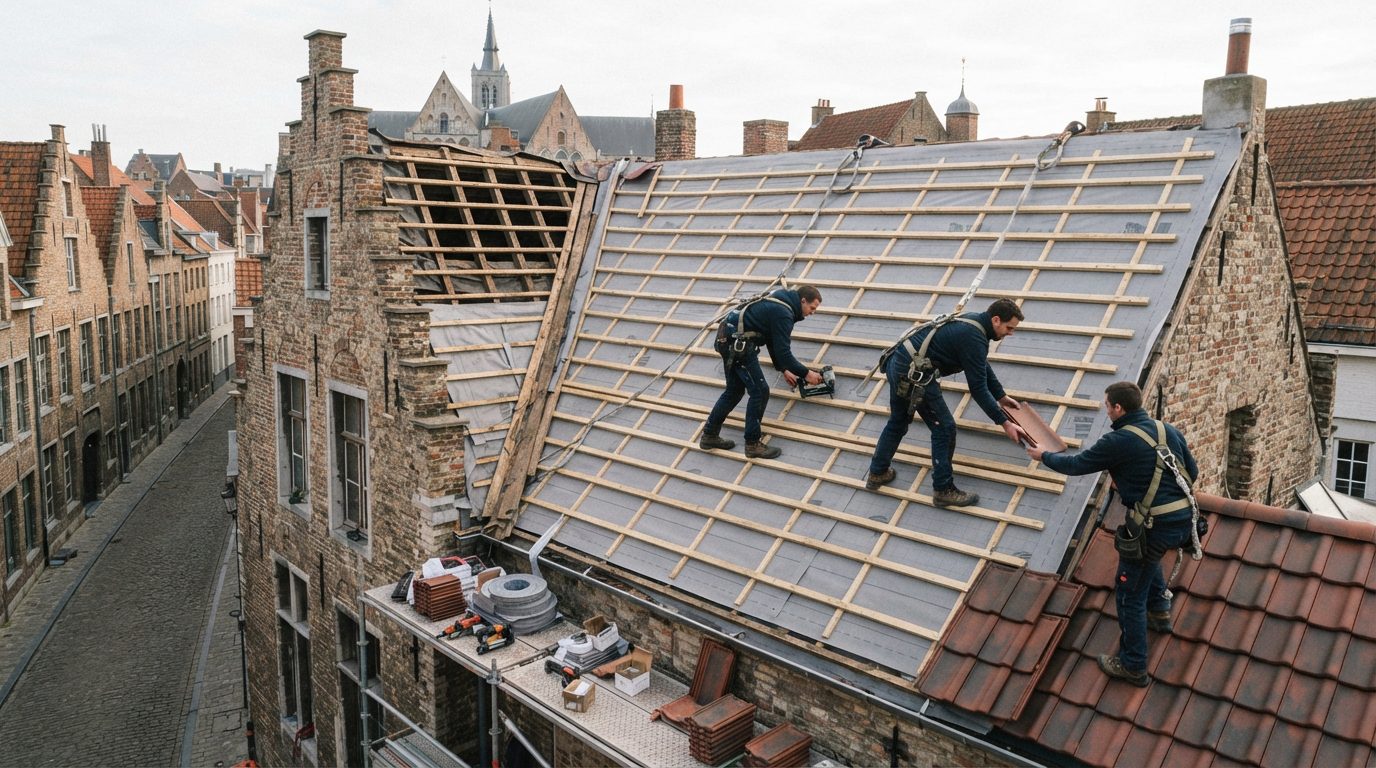 Nieuwe dakopbouw plaatsen