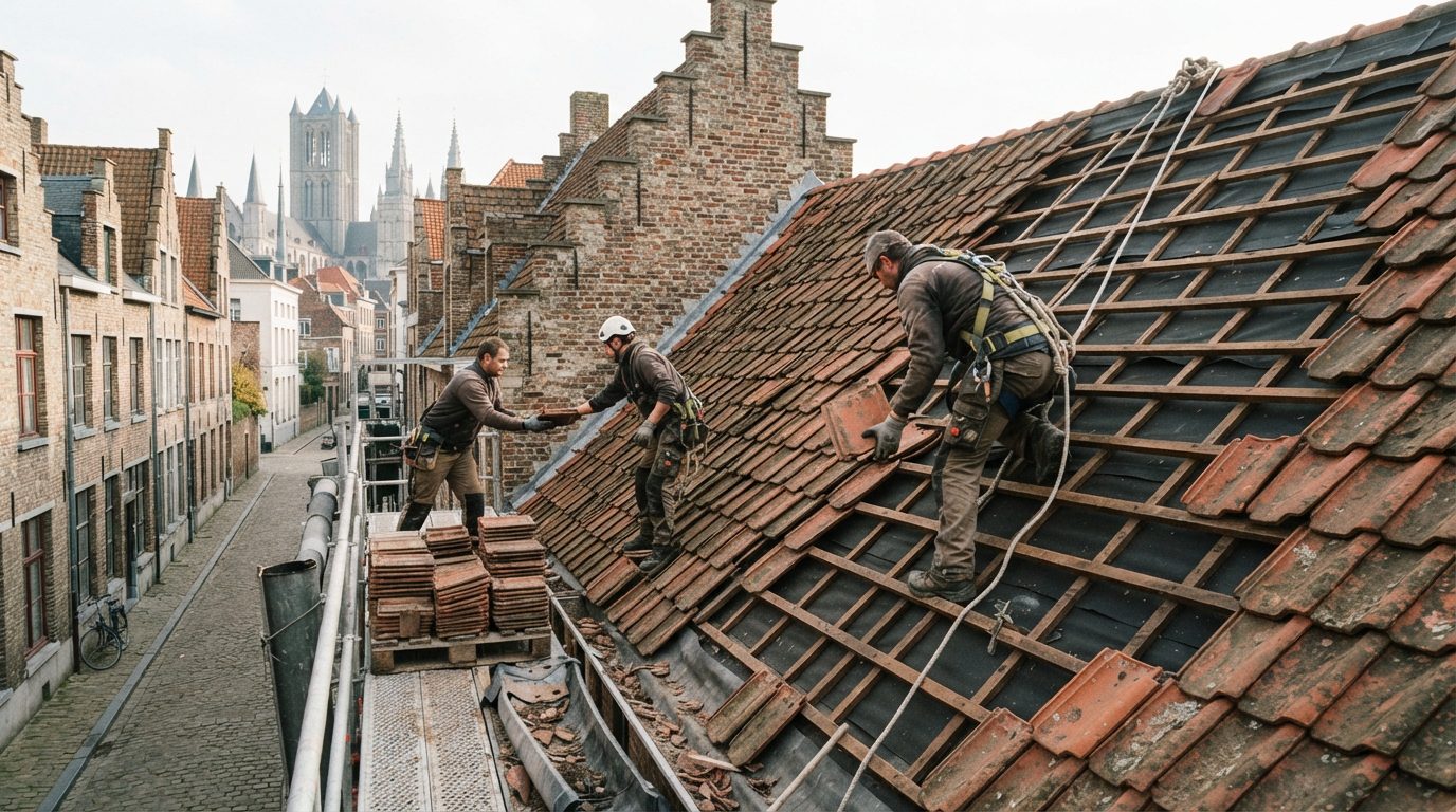 Oude dakbedekking verwijderen