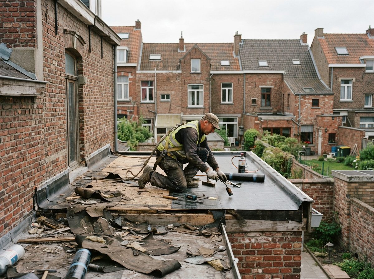 Plat dak renoveren in Gent
