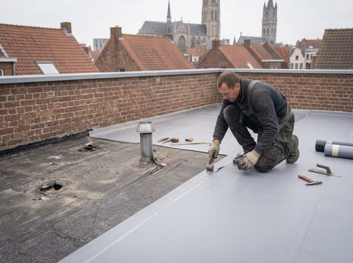 Plat dak volledig vernieuwen of plaatselijk herstellen? Plat dak volledig vernieuwen of plaatselijk herstellen